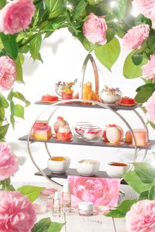 Chantecaille Rose de Mai Afternoon Tea at InterContinental Hong Kong's Lobby Lounge
