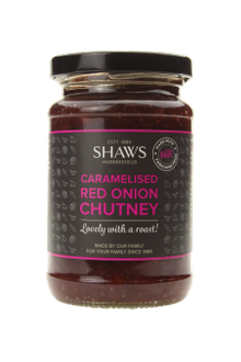 Shaws Caramelised Red Onion Chutney, national availability in Morrisons