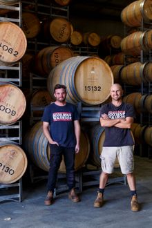 Xanadu winemaker Brendan Carr (L) and Chief winemaker Glenn Goodall