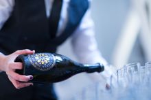 Prosecco DOC bottle pour
