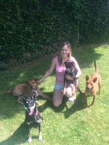 Victoria Bryceson with Rescue Dogs