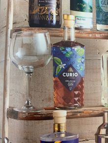 Curio Blueberry Gin display 