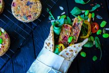 field fare's vegan Spicy Quinoa, Beetroot and Edamame Burgers