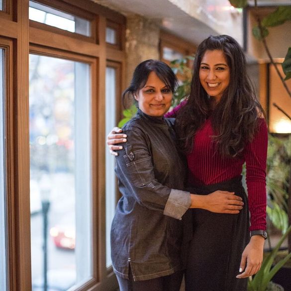 Chef Heena Patel with daughter Vishakha at Besharam in San Francisco. Chef Heena Patel with daughter Vishakha at Besharam in San Francisco.