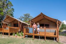 NRMA Woodgate Beach Holiday Park – Safari Tent Exterior