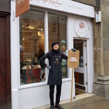 Oxford Fudge Kitchen shop with manager Toby Lee