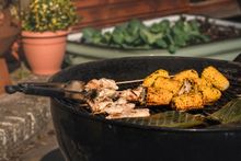 Mandira's Kitchen BBQ Box cooking