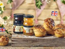 Mini Coronation Chicken Pies with Pickled Walnut Chutney