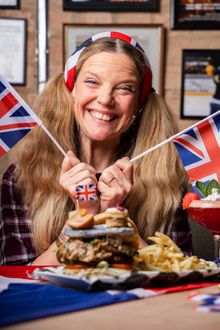 Annie’s Burger Shack founder Annie Spaziano, who has joined in with the national and commonwealth celebrations by devising a burger which is truly the best of British in time for the Jubilee next week.