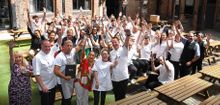 All of the competitors and tutors with Lu Ban staff and judges