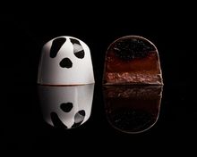Soko Patisserie halloween bon bons chocolate Peanut Butter & Blackcurrant Jelly, With a Ghost Design 