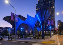 The Wind-Baffles by Jerry van Eyck (2022), The Parks at 5M, between Natoma and Minna streets. (Permanent installation)