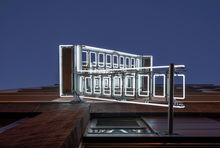 THE LADDER (Sun or Moon) by Ivan Navarro (2020),1066 Market St. (Permanent installation)