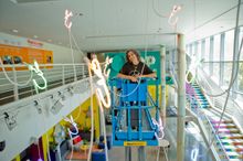 Peace in the Middle East by Taravat Talepasand (2022), Grand Lobby of the Yerba Buena Center for the Arts, 701 Mission St. (Permanent installation). 