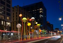 Untitled by Jorge Pardo (2022), Geary Street Boarding platforms, Van Ness Rapid Transit Project.