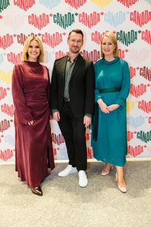 Edwina Bartholomew, journalist and MC, James Holloman - David Jones, Julie King - Destination Canada