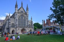 Winchester Food Festival took place in the spectacular setting of Winchester Cathedral's Outer Close.