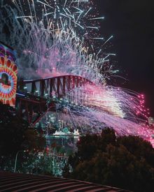 Fireworks view from Sydney Suite's balcony