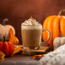 SOHO Coffee Pumpkin Spice Latte Campaign Image - featuring hot drinks