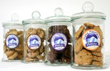 Snowy Mountain Cookies in Glass Jar