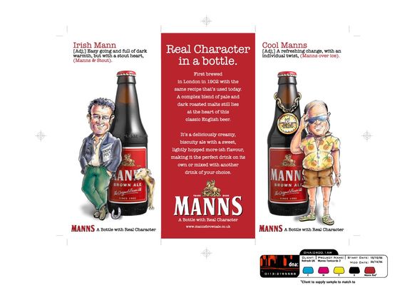 Manns caricature tent card