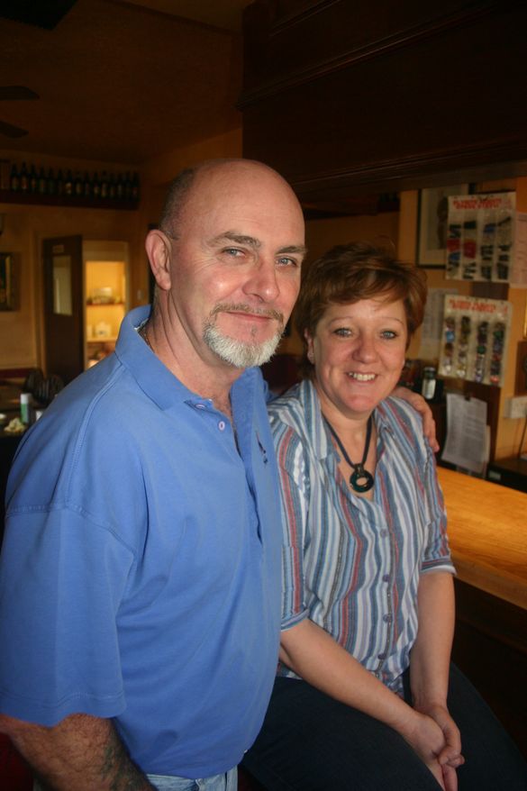 Kevin and Carol Nichol, the new licensees at the Volunteer Inn, Grove, Wantage in Oxfordshire
