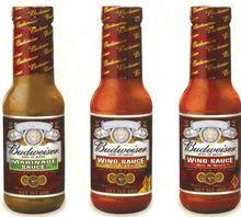 Budweiser BBQ sauces - marinade, wing mild and wing tangy