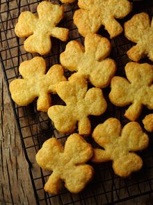 Irish farmhouse cheese shamrocks- great for kids to bake