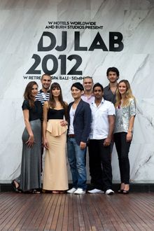 Photo 1:  The 2012 W Hotels and burn studios DJ Lab participants: (bottom row, L-R) Marylouise Pels and Vanessa Giovacchini (Pos