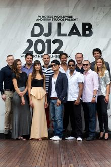 Photo 2: The 2012 W Hotels and burn studios DJ Lab participants with mentors: (bottom row, L-R) Marylouise Pels and Vanessa Giov