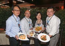 Photo 1-Ocean Park Promotes Sustainable Seafood (from left) Nick Lee, Timothy Ng, Isabel Li, Joseph Leung