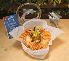 Deep-Fried Seafood Basket with Vegetables