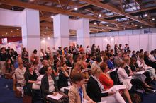 A packed Conference Centre