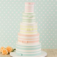 Lucia candy stripe wedding cake by Helen Mansey 
