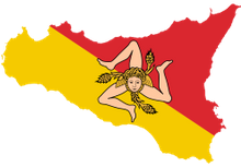 Sicily Flag Map