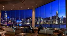 Panoramic Harbourviews from InterContinental Hong Kong's Lobby Lounge