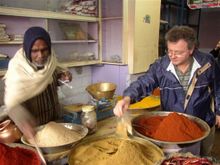 Herbie in Jaipur spice shop