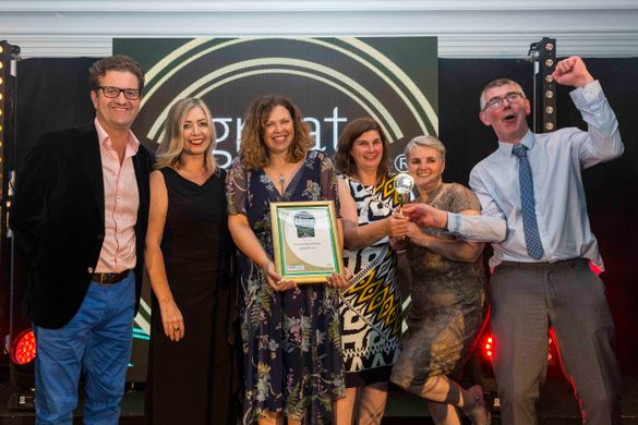 John Farrand from the Guild of Fine Food, Stephanie Pritchard from Scotland Food & Drink and Lucy Burke, Karen Macloed, Dolina MacDonald and Patrick Campbell from Inverawe Smokehouses. John Farrand from the Guild of Fine Food, Stephanie Pritchard from Scotland Food & Drink and Lucy Burke, Karen Macloed, Dolina MacDonald and Patrick Campbell from Inverawe Smokehouses.