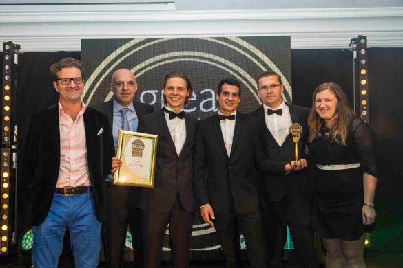 John Farrand from the Guild of Fine Food, Jason Fisher from Rowcliffe and Lukasc Leloczko, Daniel Martin, Peter Rusnak and Jessica Scudetti from La Tua Pasta. John Farrand from the Guild of Fine Food, Jason Fisher from Rowcliffe and Lukasc Leloczko, Daniel Martin, Peter Rusnak and Jessica Scudetti from La Tua Pasta.