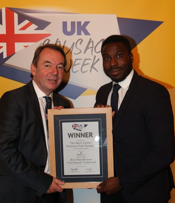 he Black Farmer Head of Sales, Segun Akinwoleola, receiving the Award from Antique Roadshow’s Eric Knowles. he Black Farmer Head of Sales, Segun Akinwoleola, receiving the Award from Antique Roadshow’s Eric Knowles.