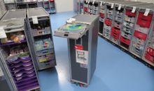 EcoSlice product in a Virgin Australia food cart