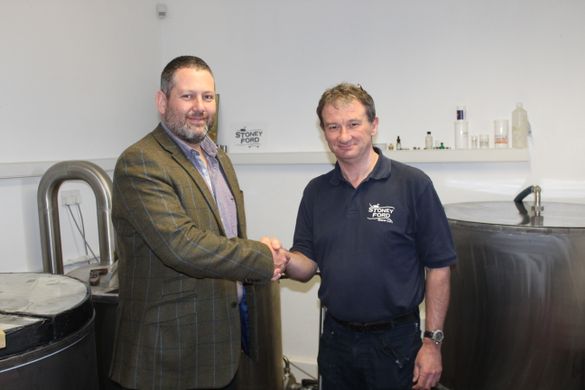 William Davis of the Rutland Brewing Company with Tim Nicol from Stoney Ford Brewery William Davis of the Rutland Brewing Company with Tim Nicol from Stoney Ford Brewery