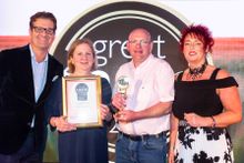 (L to R) John Farrand, Guild of Fine Food, Karen Baxter and Allan McDougall of The Argyll Smokery and Lucy Husband from Scotland Food & Drink.