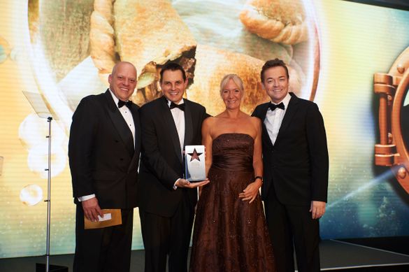 Chris Jenkins, Cluster Director for Dawn Foods, Jason Jobling, Bakery Director for Warrens Bakery, Alex Martin, Director of Retail for Warrens Bakery and Stephen Mulhern, Host. Chris Jenkins, Cluster Director for Dawn Foods, Jason Jobling, Bakery Director for Warrens Bakery, Alex Martin, Director of Retail for Warrens Bakery and Stephen Mulhern, Host.
