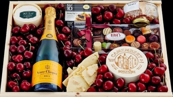 Sweet Luxuries with Cherries and Veuve-Front