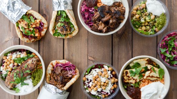 Gourmet Goat East Med food using sustainable British ingredients