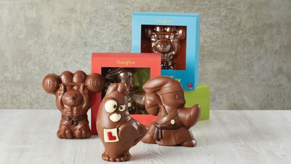 Gym Bunny (£2.99, 150g). Kung Fu Bunny  (£2.99, 150g). Hen Party (£2.99, 150g)